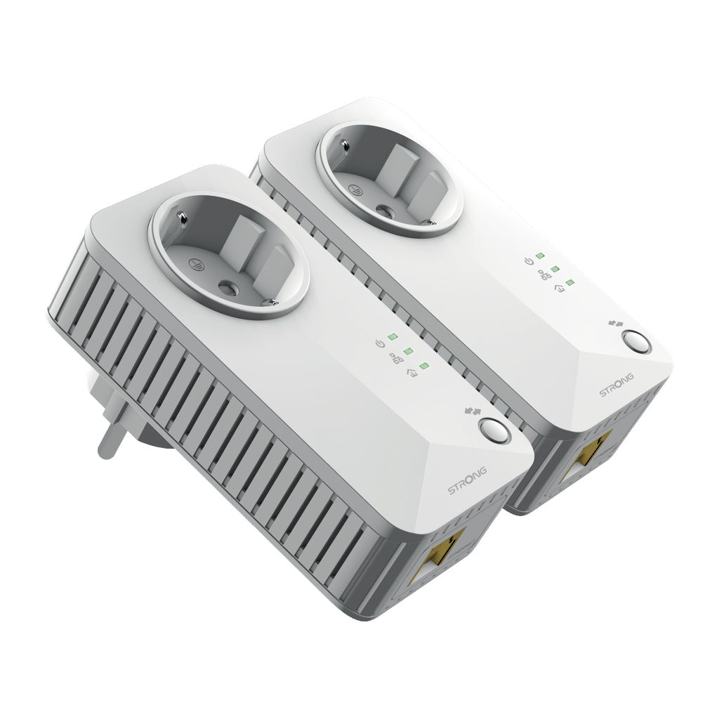 POWERL600DUOEUV2 - Powerline Strong 600Mbit/s 1xRJ45 Ethernet 10/100 2 Unidades Blanco (POWERL600DUOEUV2)