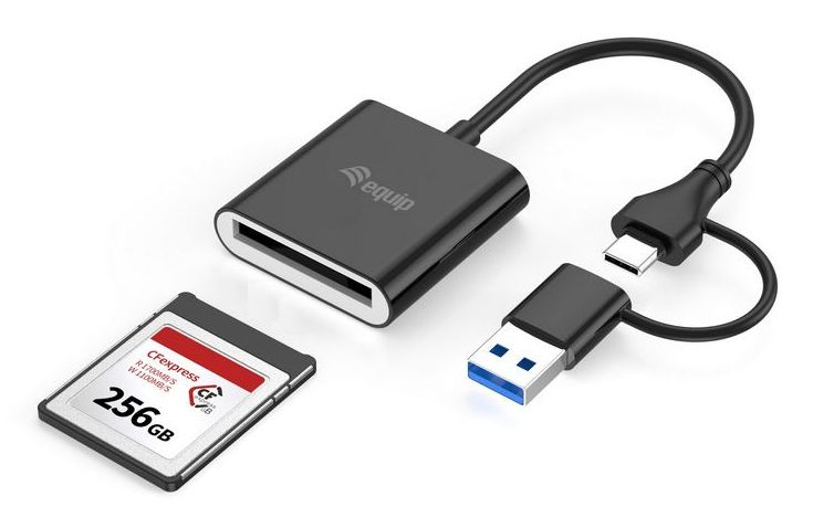 245461 - Lector Tarjetas EQUIP de tipo B USB-C + Adaptador USB-A Lectura 900 Mb/s Escritura 900 Mb/s Negro (245461)