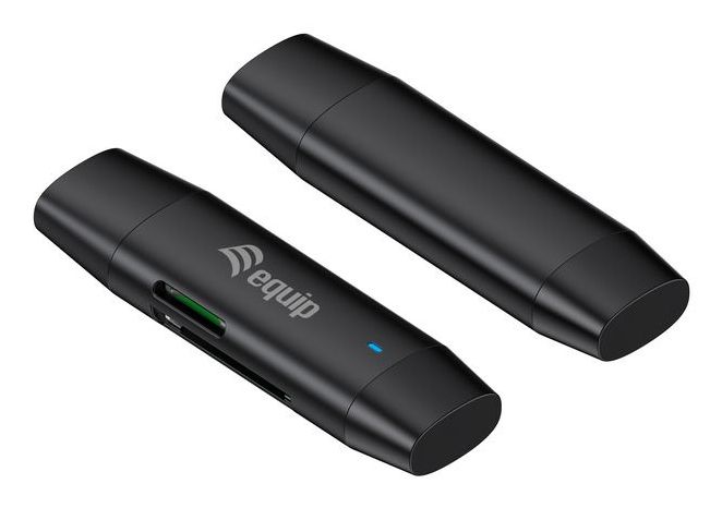 245462 - Lector Tarjetas EQUIP SD/MicroSD USB-A/USB-C Negro (245462)