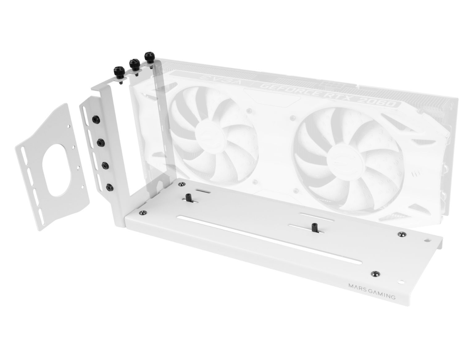MCAGCVW - Kit Montaje Vertical VGA Mars Gaming Base magn�tica, 3Slots, Blanco (MCAGCVW)