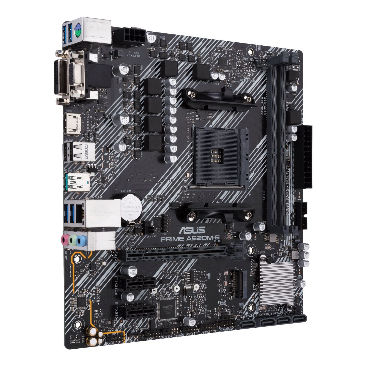 90MB1510-M0EAYC - Placa base ASUS PRIME A520M-E/CSM: (AM4) 2DDR4 USB HDMI VGA DVI-D RJ45 mATX 7.1 Ethernet (90MB1510-M0EAYC)