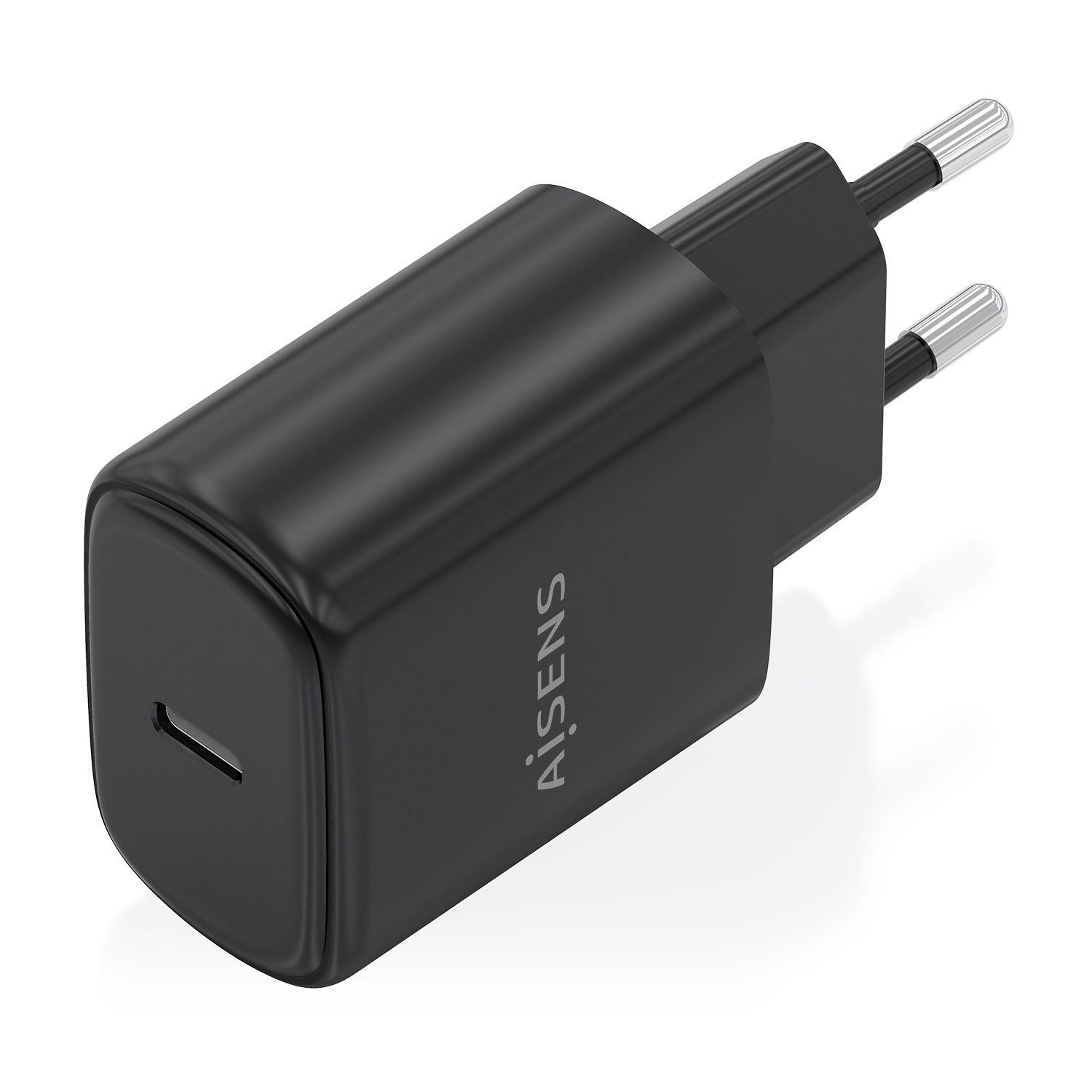 A110-0976 - Cargador de Pared AISENS GaN 1xUSB-C PD 3.0 QC 3.0 30W Negro (A110-0976)