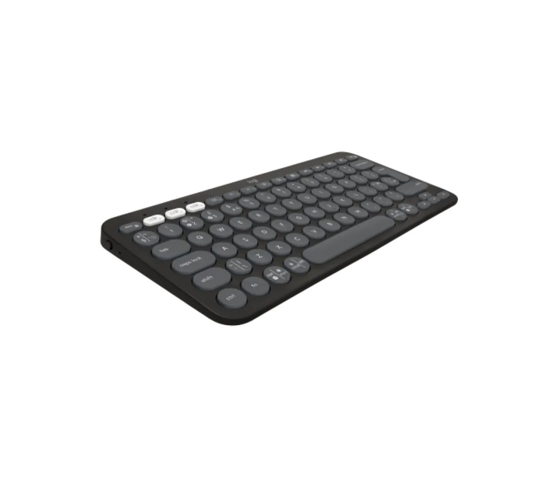 920-011827 - Teclado Logitech Pebble Keys 2 K380s Mini QWERTY Multidispositivo Bluetooth Grafito (920-011827)