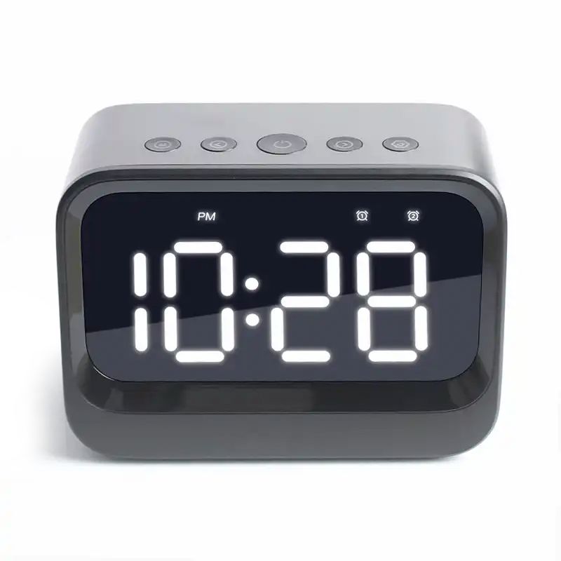 EC-54B BLACK - Reloj El�ctrico de Sobremesa DENVER Altavoz 3W Bluetooth 5.3 Funci�n Alarma Pantalla LCD Negro (EC-54B)