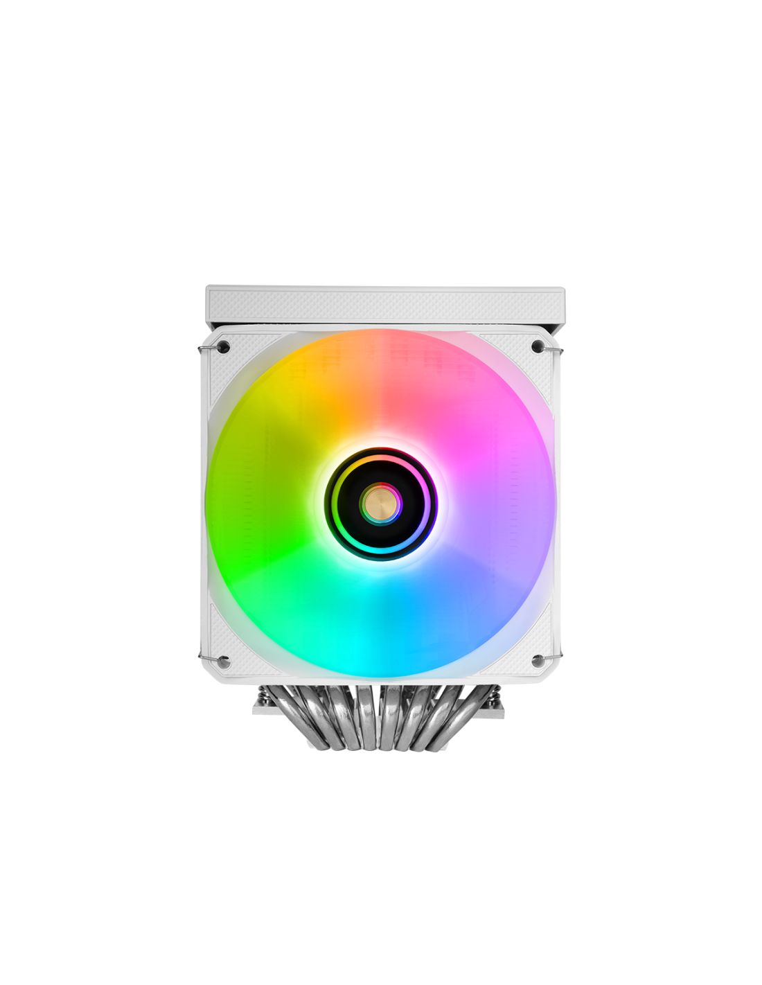 MCPULCDPROW - Ventilador CPU Mars Gaming Disipador 380W, 2x120mm, 8xHeatpipes, pantalla LCD XL, Blanco. (MCPULCDPROW)