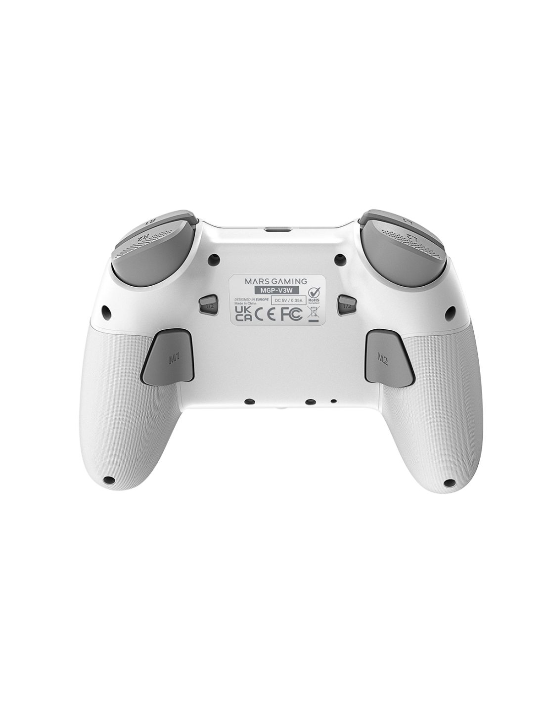 MGPV3W - GamePad Mars Gaming Inal�mbrico Bluetooth ARGB, compatible con Switch/Wwitch 2/PC/Android/iOS 13.0+, Blanco. (MGPV3W)