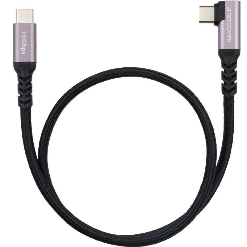 10.01.4700 - Nanocable USB-C/M a USB-C/M PD 100W 0.5m Negro (10.01.4700)