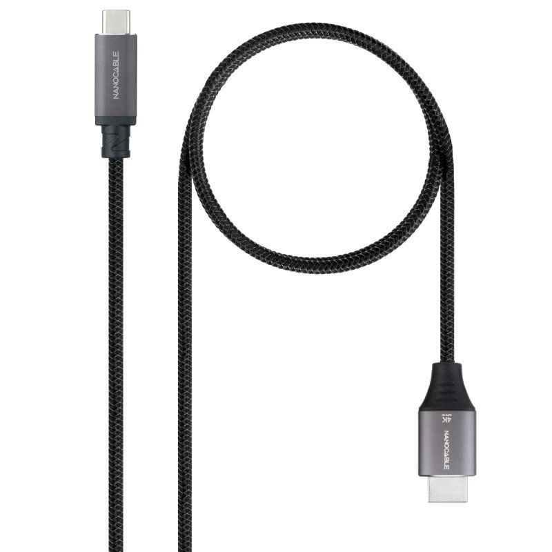 10.15.5262 - Conversor Nanocable Usb-C/M a HDMI V2.0 4K 1.8m Negro. (10.15.5262)