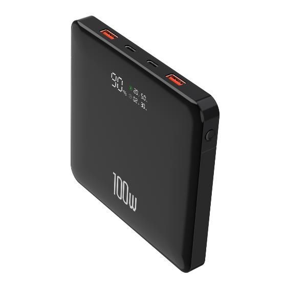 NXPW100WSLIM - PowerBank NILOX 20000mAh 100W 2xUSB-C 1xUSB-A Negro (NXPW100WSLIM)