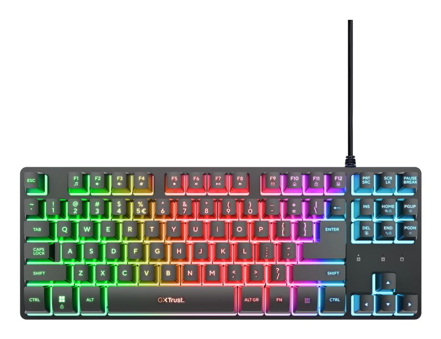 25888 - Teclado Gaming Trust GXT 833 Thado QWERTY TKL 87 Teclas RGB USB-A Negro (25888)