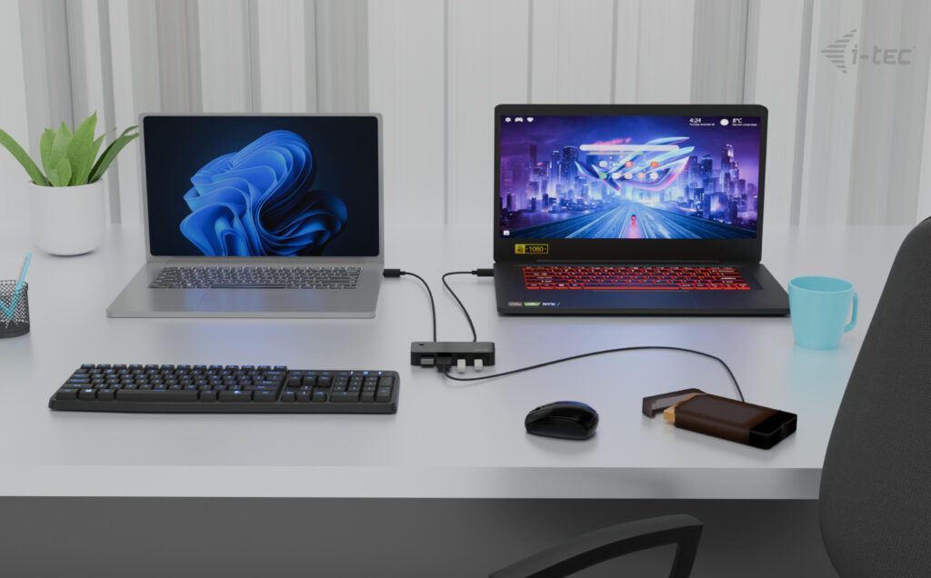 CAKVMHUB2A2C - Hub i-tec KVM 4xUSB-A 3.0 2xUSB-C 3.0 Negro (CAKVMHUB2A2C)