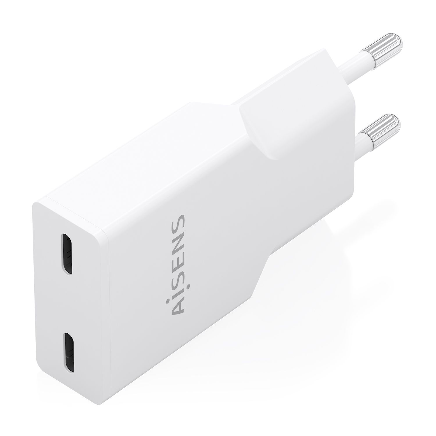 A110-1003 - Cargador de Pared AISENS Slim GaN 30W PD/QC 3.0 2xUSB-C Blanco (A110-1003)