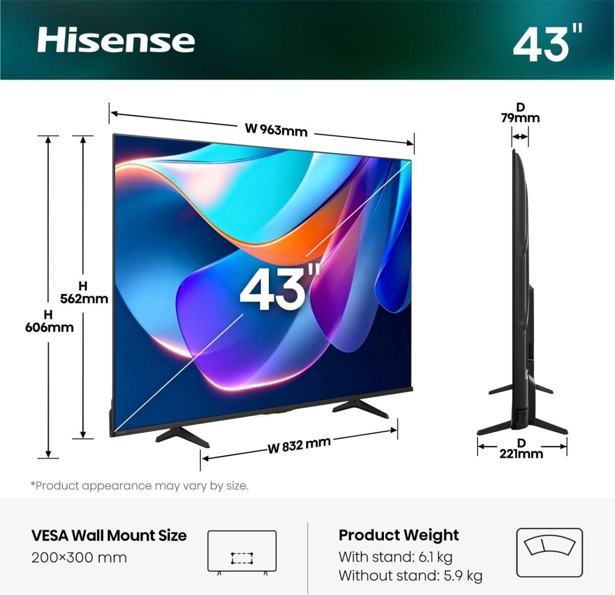 43A6S - Tv Hisense 43