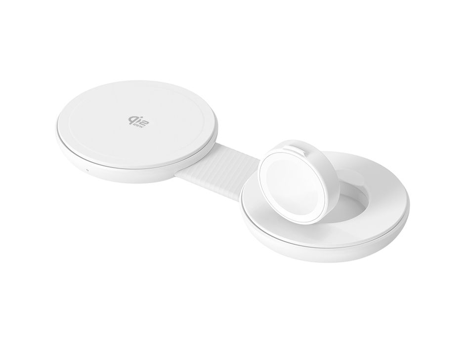 GORGON04W - Cargador CONCEPTRONIC Inal�mbrico Plegable 25W Soporte Magn�tico Smartphone/Smartwatch Blanco (GORGON04W)