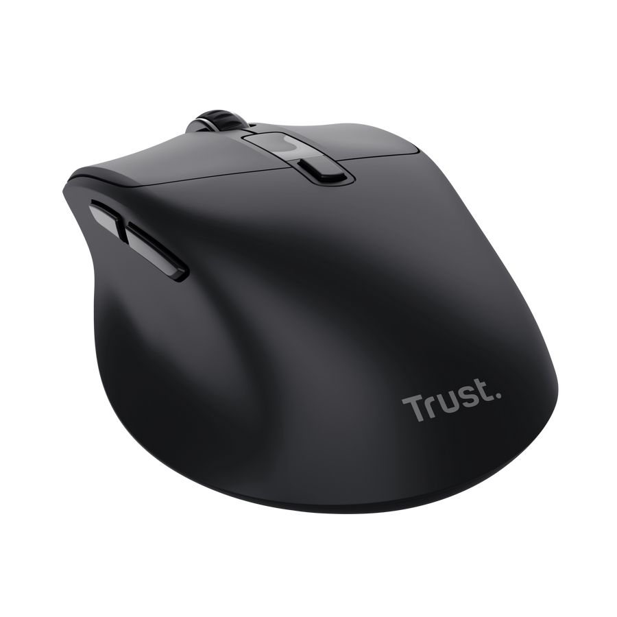 25991 - Rat�n Trust Zevo Ergon�mico �ptico Diestro Clic Silencioso RF Wireless/Bluetooth USB-A 4000dpi Negro (25991)