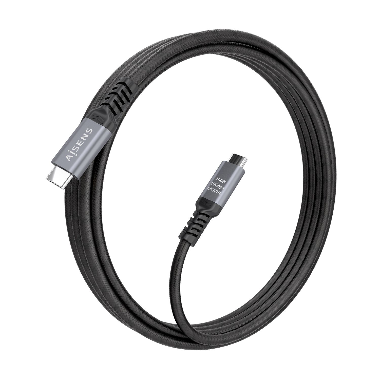 A107-0989 - Cable AISENS USB-C/M a USB-C/M PD 3.0 100W 4m Negro (A107-0989)