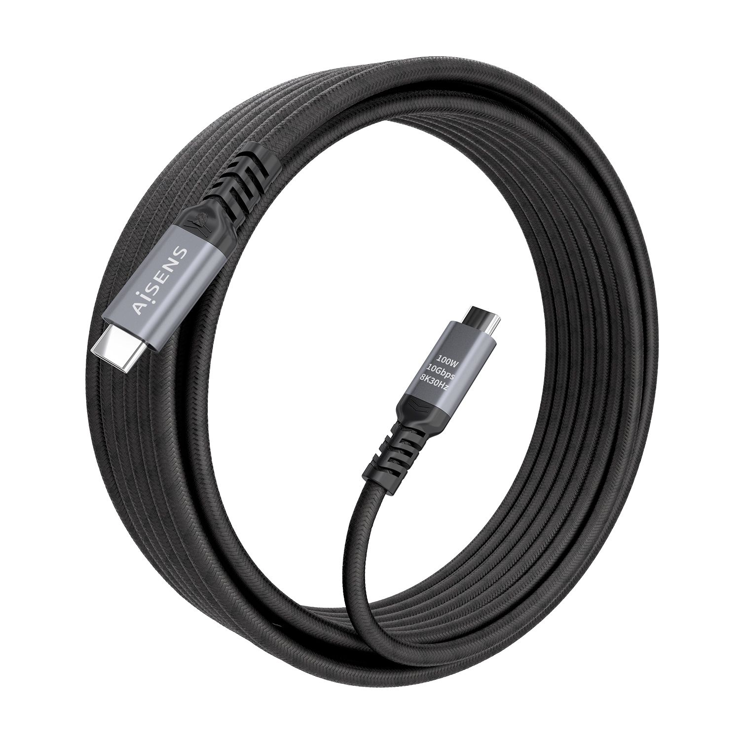 A107-0990 - Cable AISENS USB-C/M a USB-C/M PD 3.0 100W 5m Negro (A107-0990)