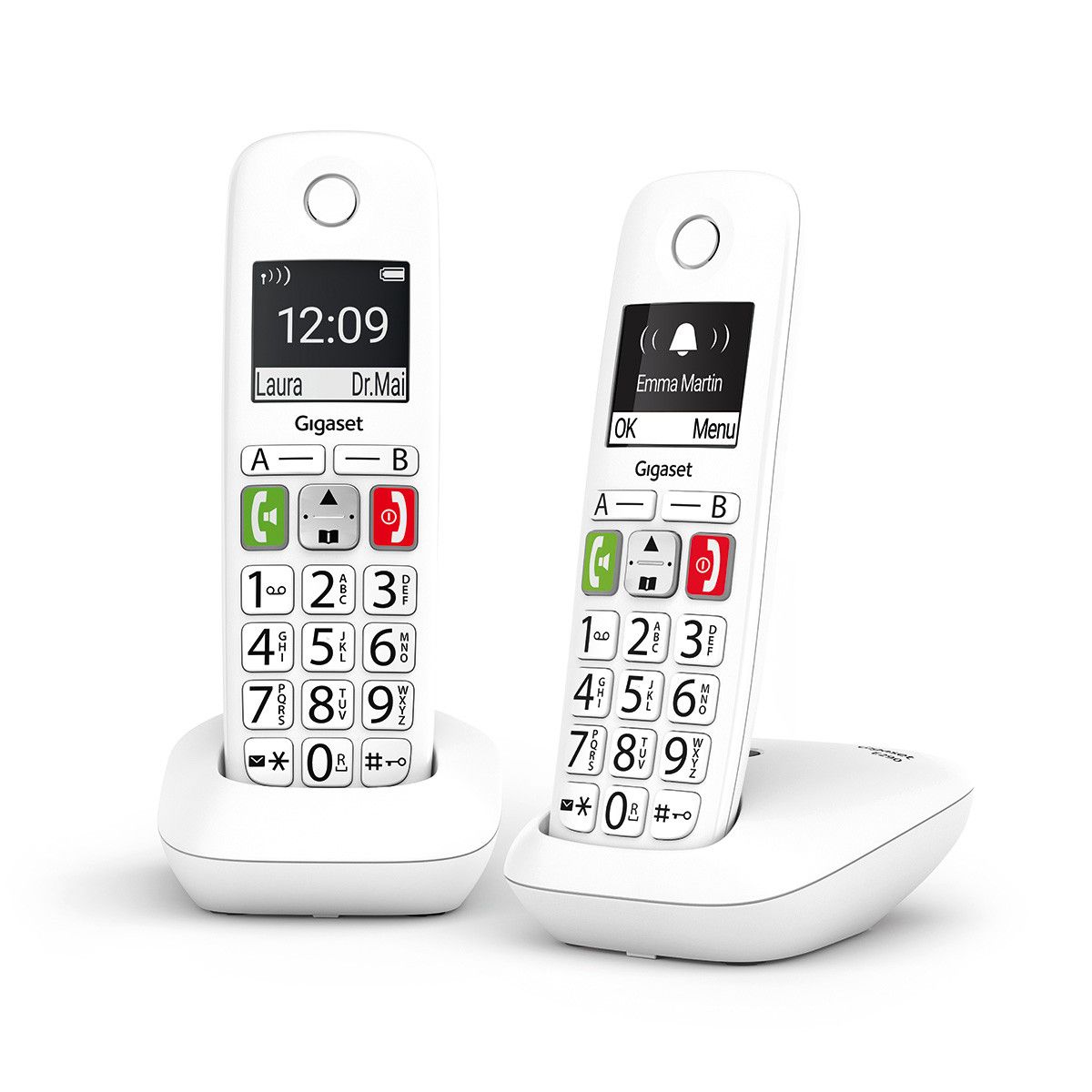 GIGA-TEL E290 DUO WH - Tel�fono Inal�mbrico Gigaset E290 DECT/Anal�gico Pantalla 2? Identificador Llamadas Pack DUO Escritorio/Pared Blanco (L36852-H2901-D202)