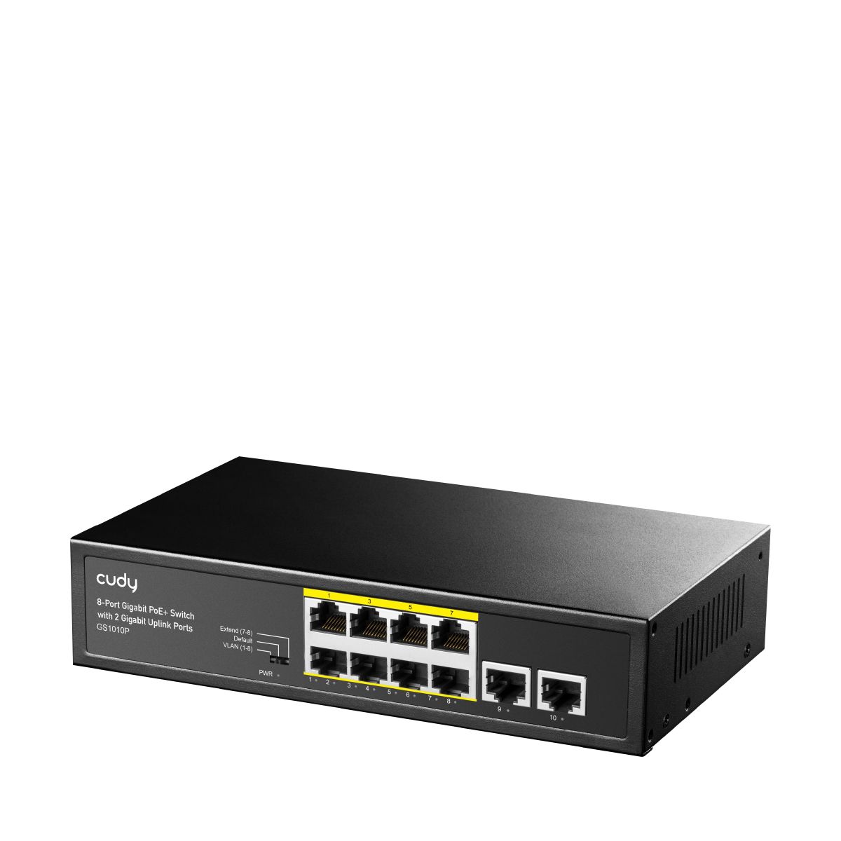 GS1010P - Switch CUDY 10xRJ45 Ethernet 10/100 PoE+ Rack Negro (GS1010P)