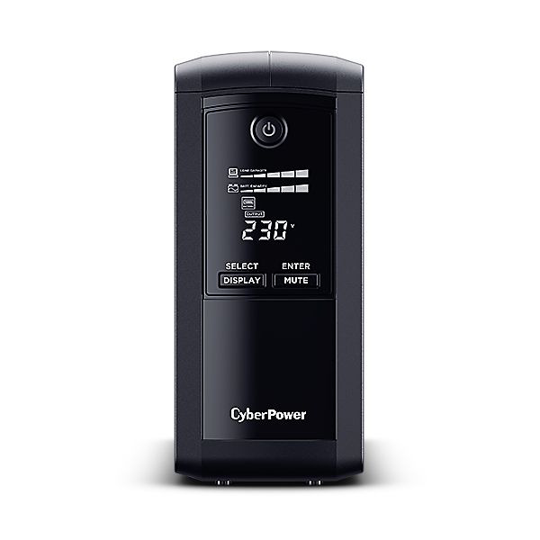 VP700ELCD - S.A.I. L�nea Interactiva Cyberpower 700VA 390W Pantalla LCD 4xSchuko 1xUSB-B 2.0 1xRJ45 1xRS-232 Negra (VP700ELCD)