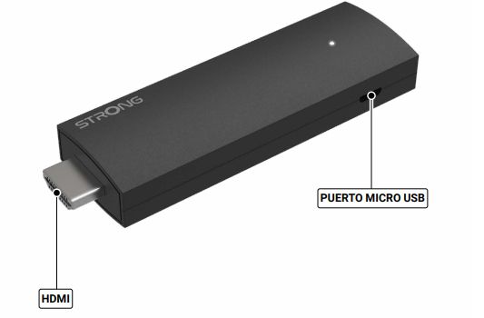 LEAP UNA + - TV Stick Strong 2K FHD A55 USB-C HDMI 1.4 WiFi Bluetooth Android Mando a Distancia Negro (LEAP UNA +)