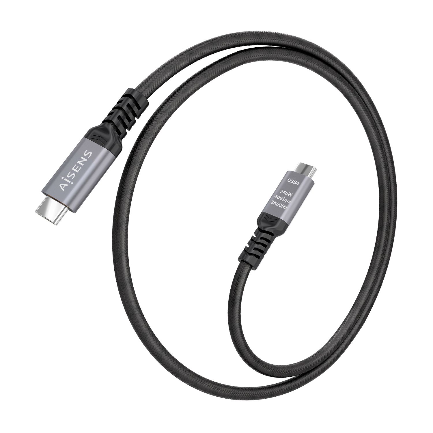 A156-0994 - Cable AISENS USB-C 4.0/M a USB-C 4.0/M 8K PD 3.1 240W 1m Negro (A156-0994)