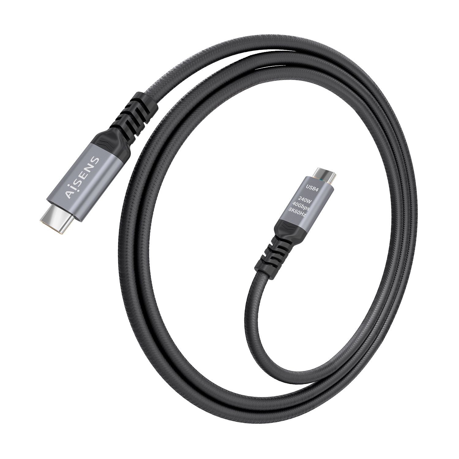 A156-0995 - Cable AISENS USB-C 4.0/M a USB-C 4.0/M 8K PD 3.1 240W 1.5m Negro (A156-0995)