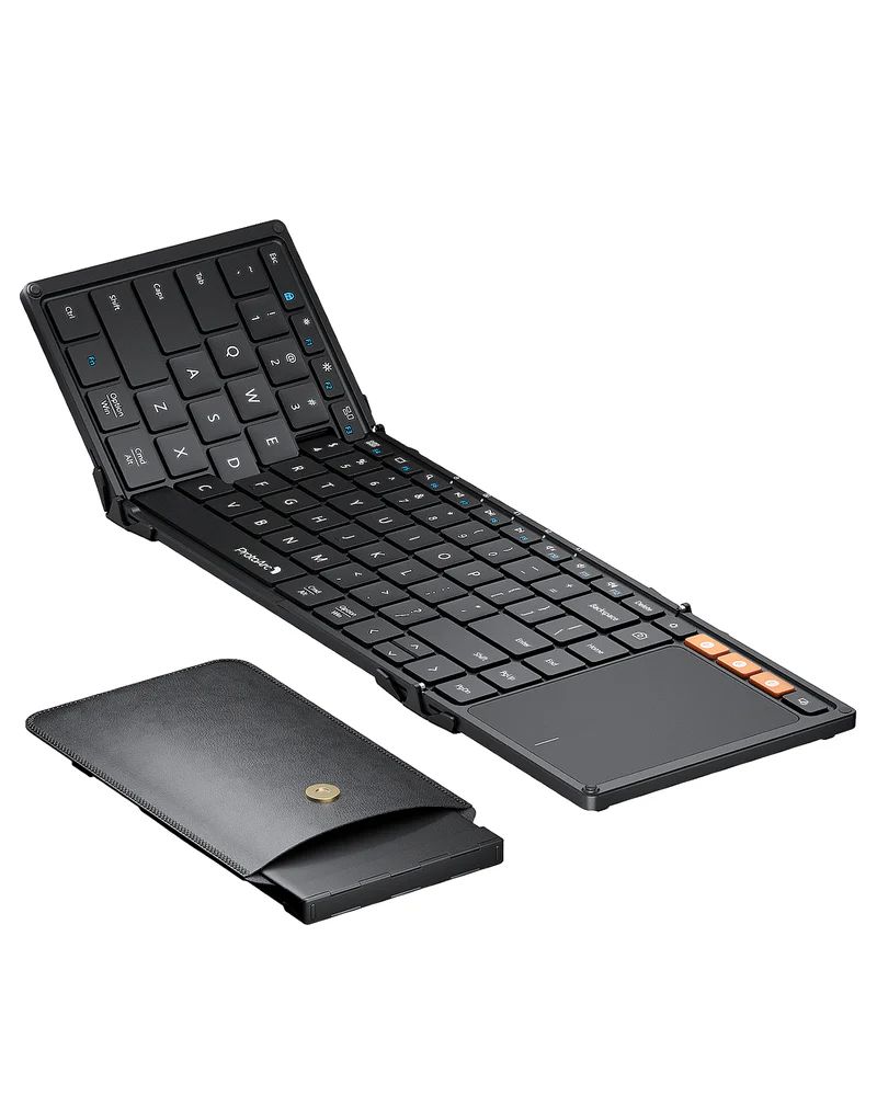 CP015113 - Teclado Plegable ProtoArc XK01TP Trackpad Bluetooth 5.1 USB-C Soporte de Tel�fono Bolsa de Viaje Negro (CP015113)