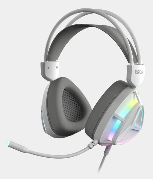 NXKROMKLASS - Kit Gaming KROM LED Teclado + Rat�n + Alfombrilla + Auricular Blanco (NXKROMKLASS)