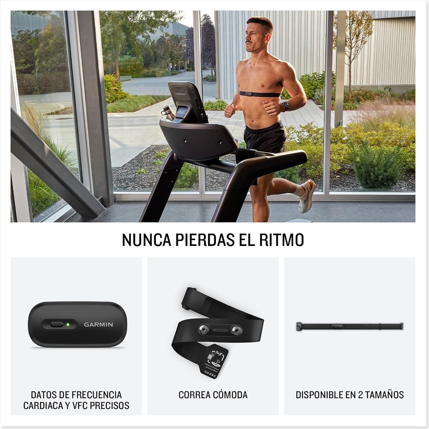 010-13388-01 - Monitor de Frecuencia Cardiaca Garmin HRM 200 Bluetooth ANT+ XS-S Negro (010-13388-01)