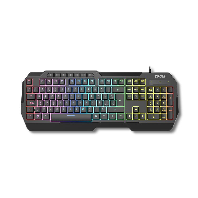 NXKROMKENTASP - Kit Gaming KROM RGB Teclado + Rat�n + Alfombrilla + Auricular Negro (NXKROMKENTASP)