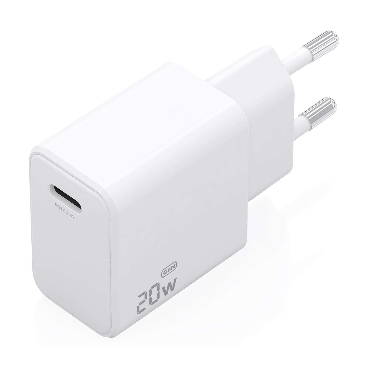 A110-1023 - Cargador de Pared AISENS GaN 20W PD 3.0 QC 3.0 1xUSB-C Blanco (A110-1023)