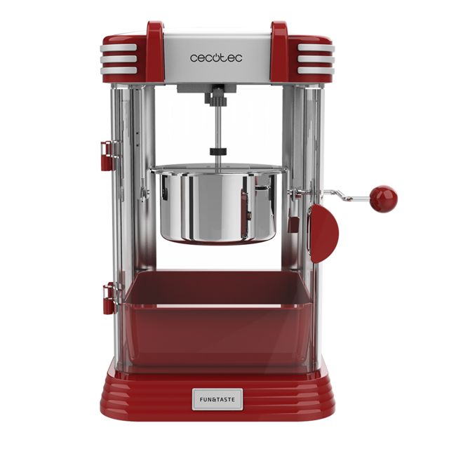 03263 - Palomitero CECOTEC Fun&Taste PCorn Classic 300W Dise�o Retro Olla de Acero Inoxidable 500ml Luz Interior Bandeja Extra�ble Cuchara Dosificadora (03263)