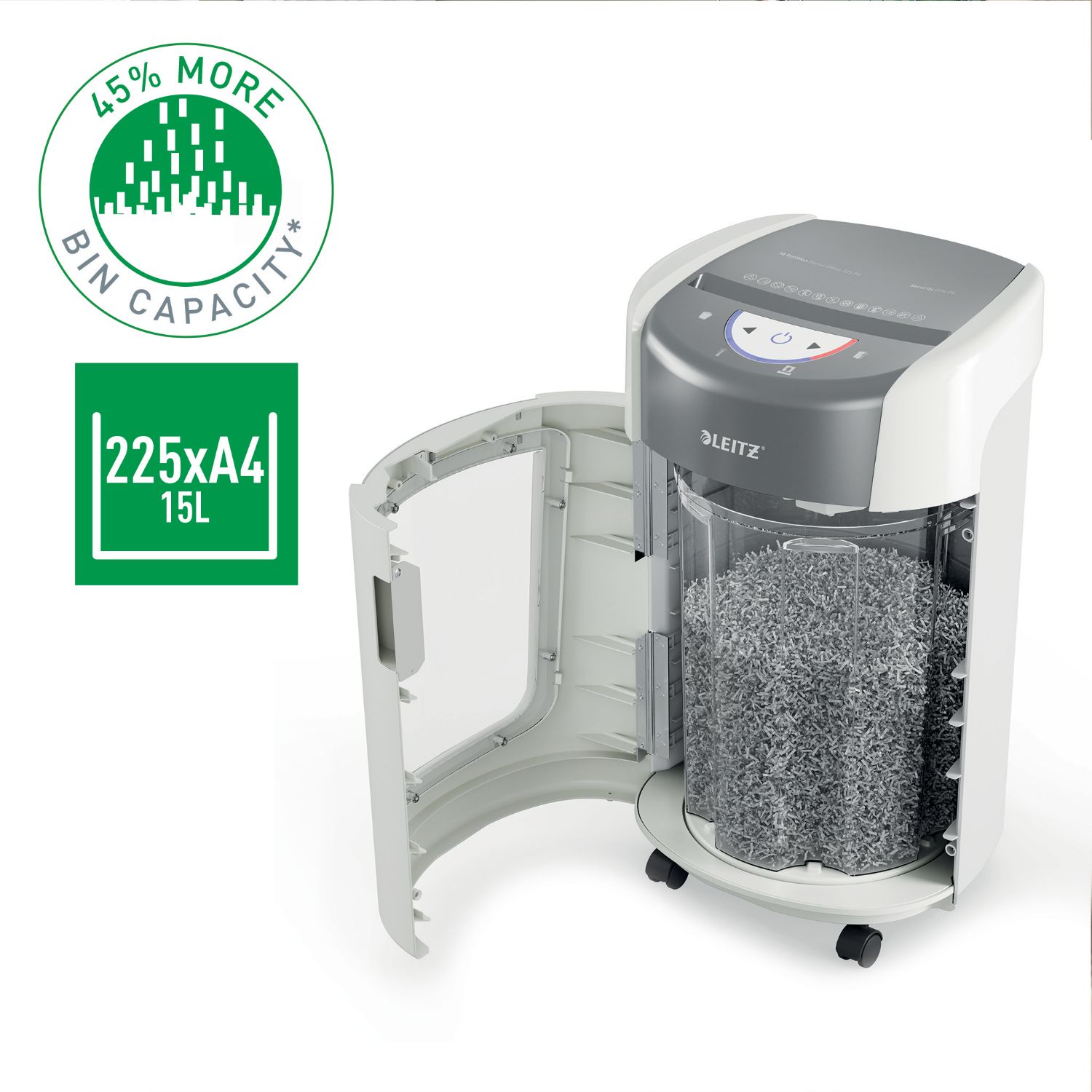 8358-00-00 - Destructora Leitzs OptiMax Small Office P-5 con Tecnolog�a de Giro de la Papelera, Capacidad 15L. (8358-00-00)