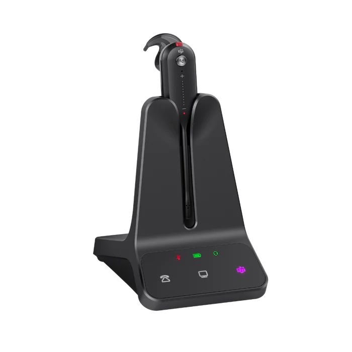 WH63 E2 TEAMS - Auricular Yealink DECT para PC y tel�fonos IP con largo alcance inal�mbrico, micr�fonos duales con cancelaci�n de ruido y 4 opciones de uso diferentes. (WH63 E2 TEAMS)