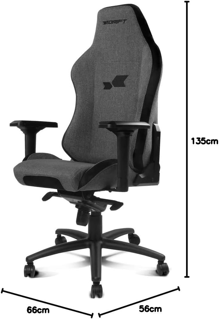 DR275CLOUD - Silla Drift Gaming DR275. Ergon�mica con reposabrazos 4D acolchados. tapizado de tela transpirable y espuma FOAM D50. Ruedas silenciosas. Respaldo 90?135� con mecanismo de balanceo doble y altura regulable. Hasta 150 kg.Gris(DR275CLOUD)
