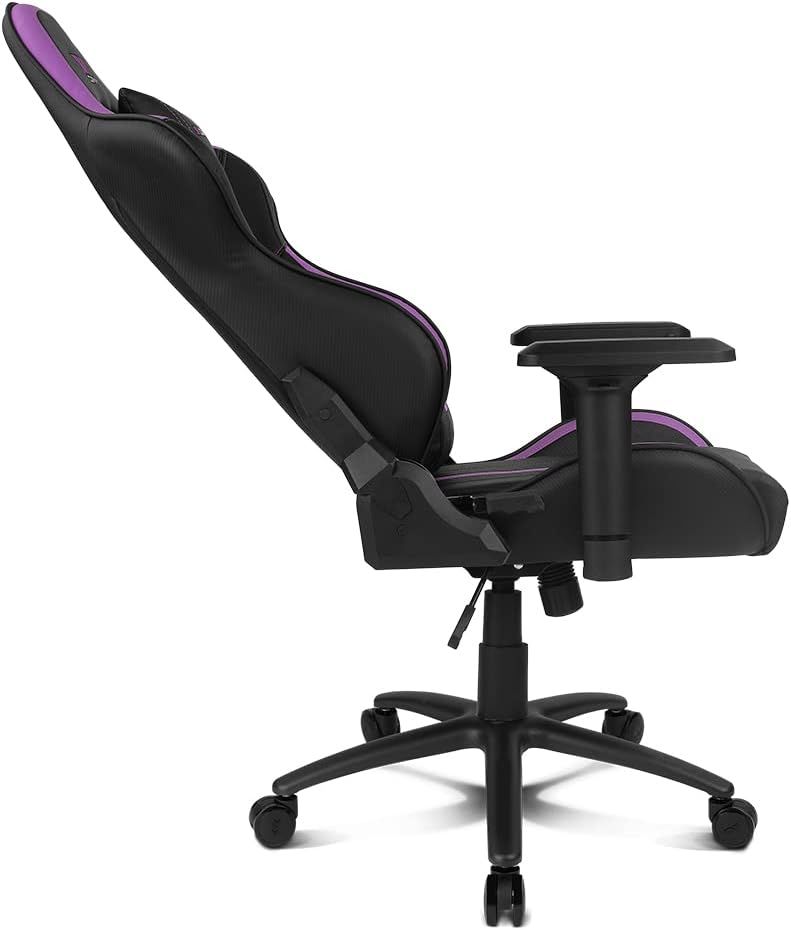 DR350BV - Silla Drift Gaming. respaldo reclinable desde los 90 hasta los 135�. Ajustables tanto en altura, como �ngulo lateral, pudi�ndose regular tambi�n hacia delante y hacia atr�s. EXPERT.NEGRA/VIOLETA (DR350BV)