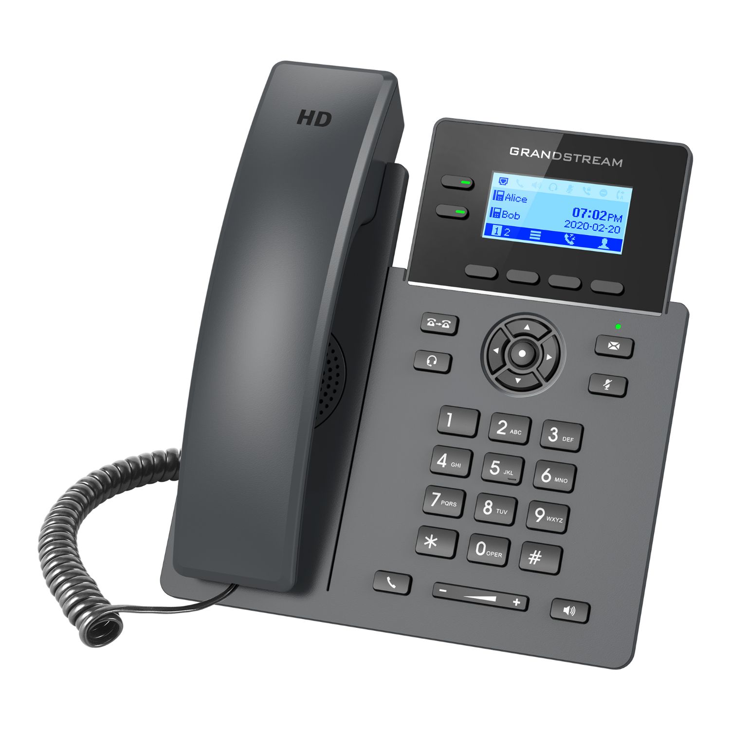 GRP2602P - Tel�fono IP Grandstream con 2 cuenta SIP, 2 teclas de l�nea, PoE incorporado, Audioconferencia de 3 v�as, Compatibilidad con Electronic Hook Switch (EHS) para auriculares Plantronics, Jabra y Sennheiser. (GRP2602P)