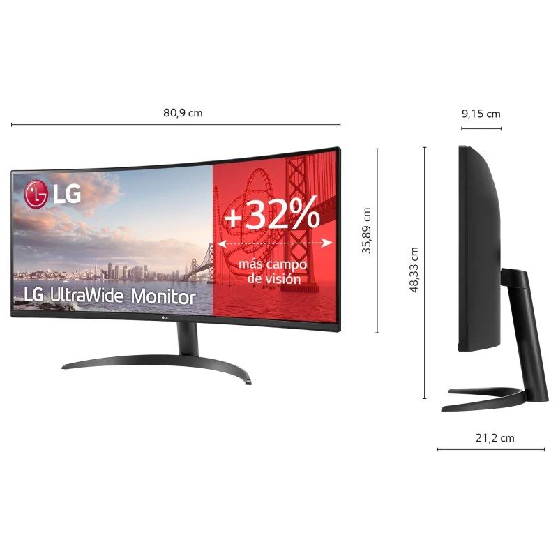 34WR50QK-B - Monitor LG 34? Ultrawide Panel VA UWQHD Curvo (34WR50QK-B)