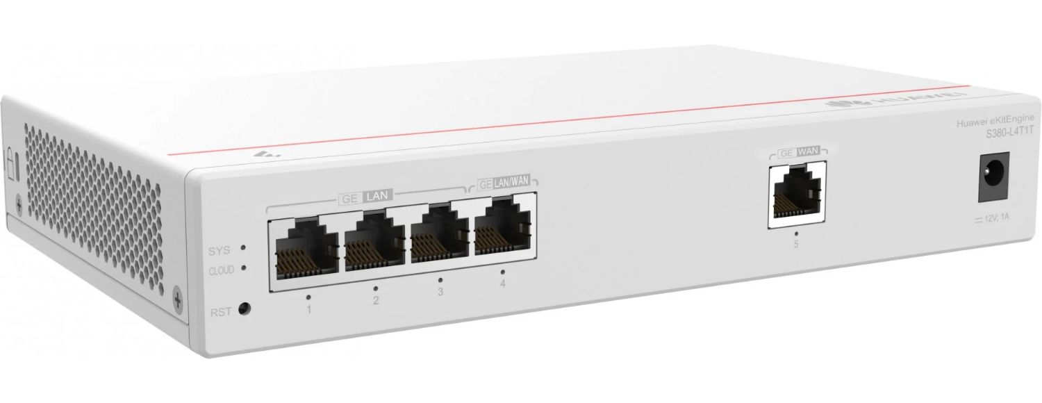 98012177 - Switch Huawei S380-L4T1T 4xRJ45 GbE Rack Gris (98012177)