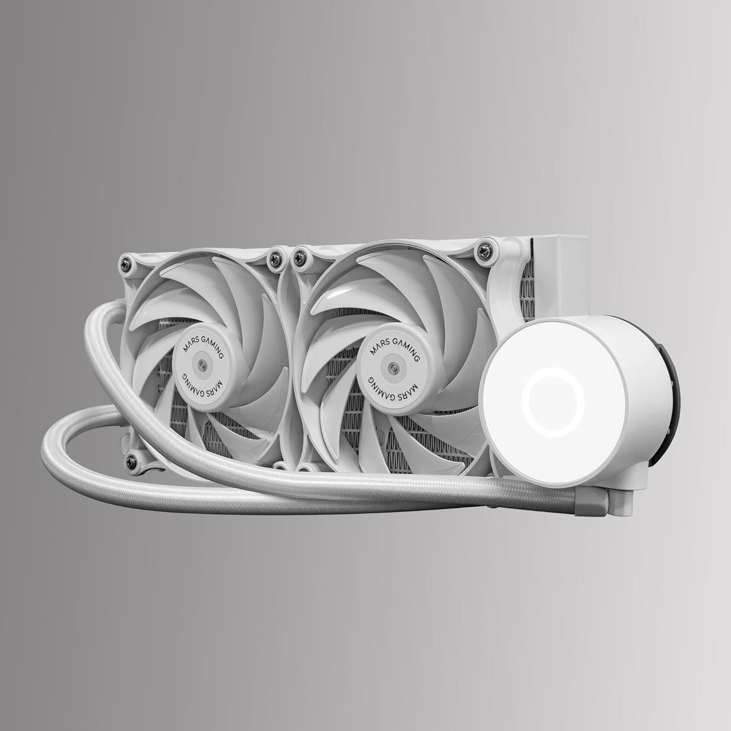 MLPRO240W - Refrigeraci�n L�quida CPU Mars Gaming Multisocket FRGB 2x120mm TDP 450W Blanca (MLPRO240W)