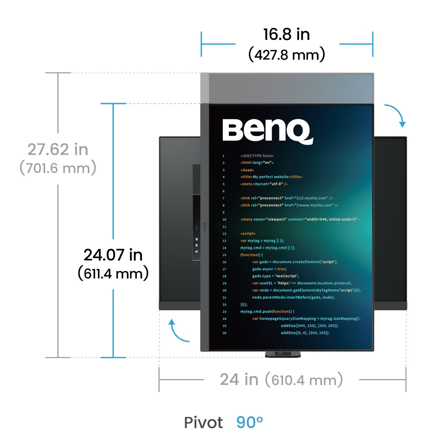 9H.LM2LJ.TBE - Monitor BenQ para Programacin RD280UA 28.2