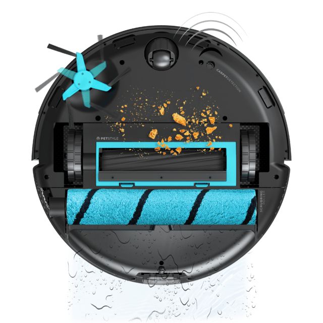 A01_EU01_100829 - Robot Aspirador/Friegasuelos CECOTEC Conga 14090 Twice Roller Home&Fill Base de Autovaciado de Polvo/Agua Sucia y Rellenado de Agua Limpia 8000 Pa WiFi Bluetooth APP (A01_EU01_100829)