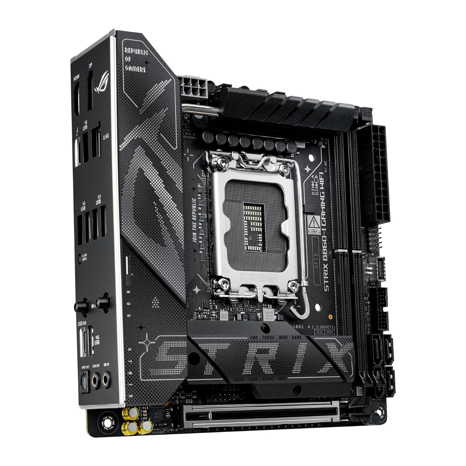 90MB1JB0-M0EAY0 - ASUS ROG STRIX B860-I GAMING WIFI: (LGA1851) 2DDR5 HDMI DP 4SATA6 Usb-C Usb-A Mini-ITX (90MB1JB0-M0EAY0)