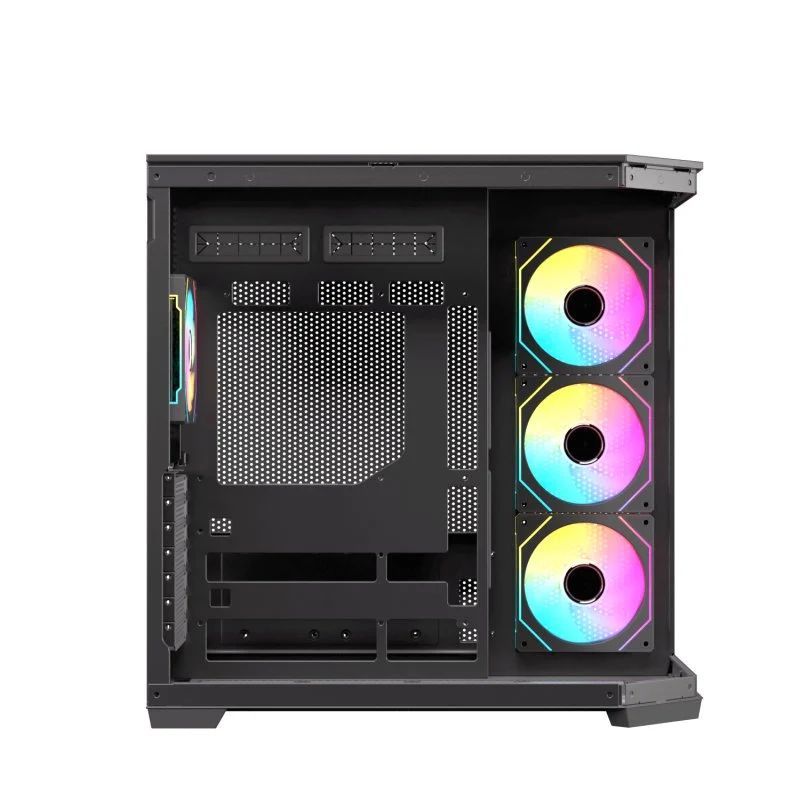 NF-CS-PULSAR-B - Caja Gaming Nfortec Pulsar Ventana Lateral de Cristal Templado ARGB 2xUSB-A 3.0 1xUSB-C 3.0 ATX mATX ITX Negra (NF-CS-PULSAR-B)