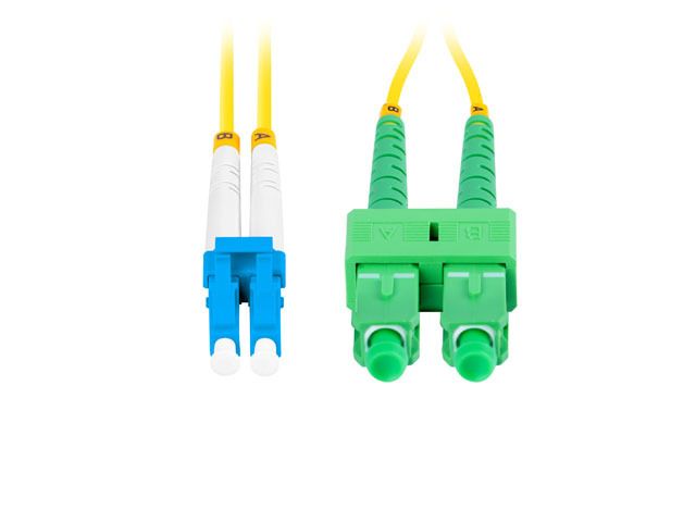 FO-LUSA-SD11-0020-YE - Cable LANBERG Fibraoptica Duplex LC/UPC-SC/APC 2m LSZH G657A1 Amarillo (FO-LUSA-SD11-0020-YE)