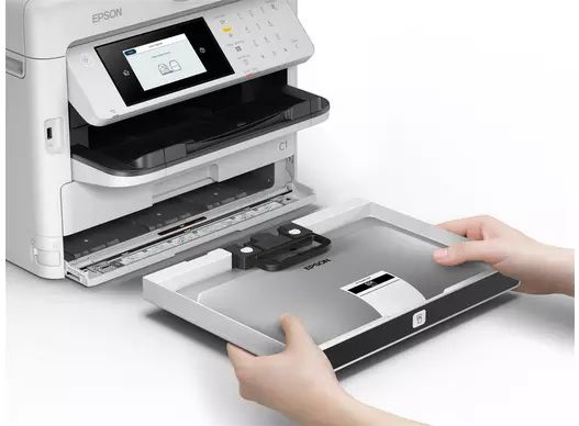 C11CK76401 - Impresora Multifuncin Epson WF-M5899DWF Pantalla A4 B/N ADF USB WiFi 5 Ethernet GbE Fax Dplex Negra/Blanca (C11CK76401)