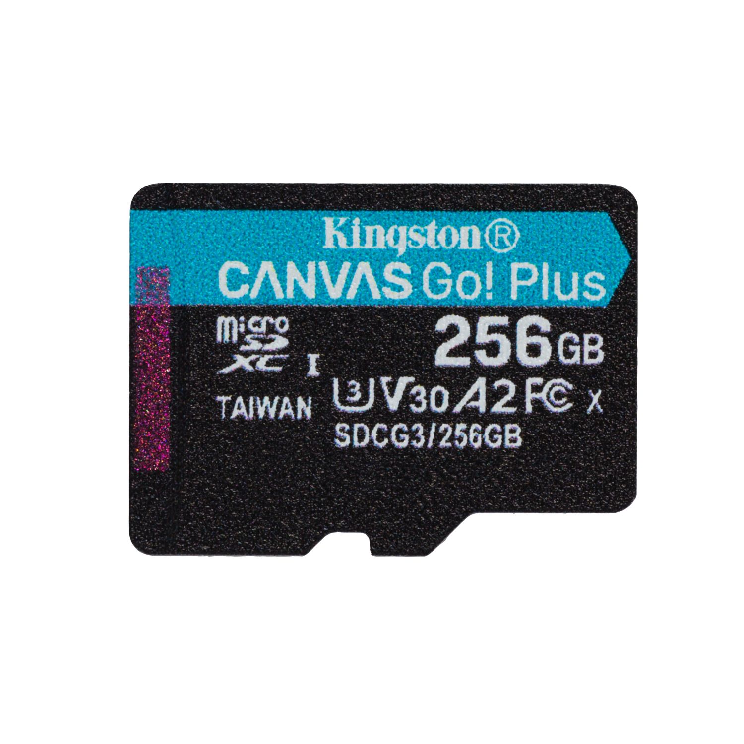 SDCG3/256GB - Tarjeta Memoria Kingston Micro SDXC Canvas Go Plus 128Gb Clase 10 UHS-I Class 3 (U3) V30 Lectura 170 Mb/s Escritura 90 Mb/s Negro + Adaptador SD (SDCG3/256GB)