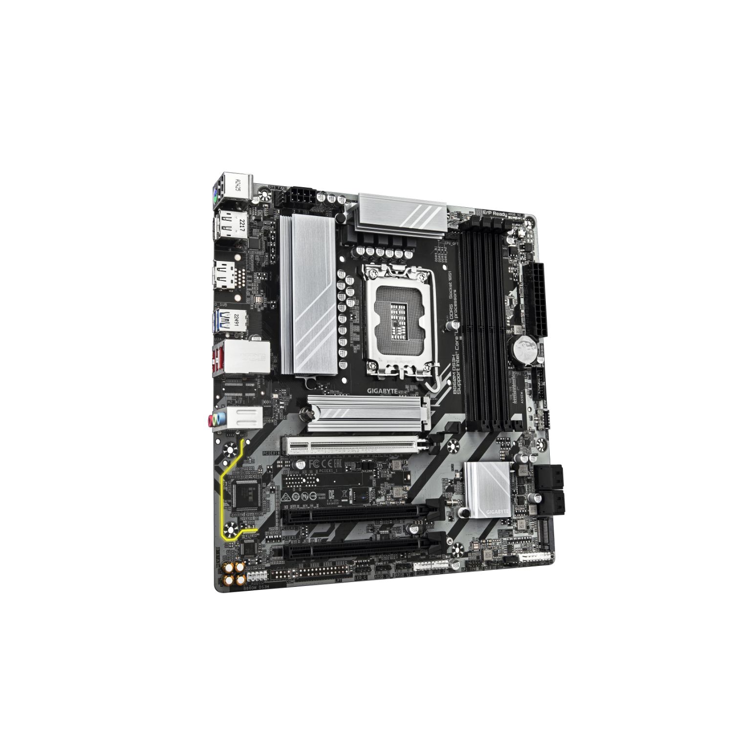 9MB86MDS3-00-G10 - Placa base GIGABYTE B860M DS3H: (LGA1851) 4DDR5 M2 SATA3 PCIe USB 2.0 USB-A 3.0 USB-A 3.1 DP HDMI RJ45 PS/2 7.1 mATX Ethernet 2.5GbE