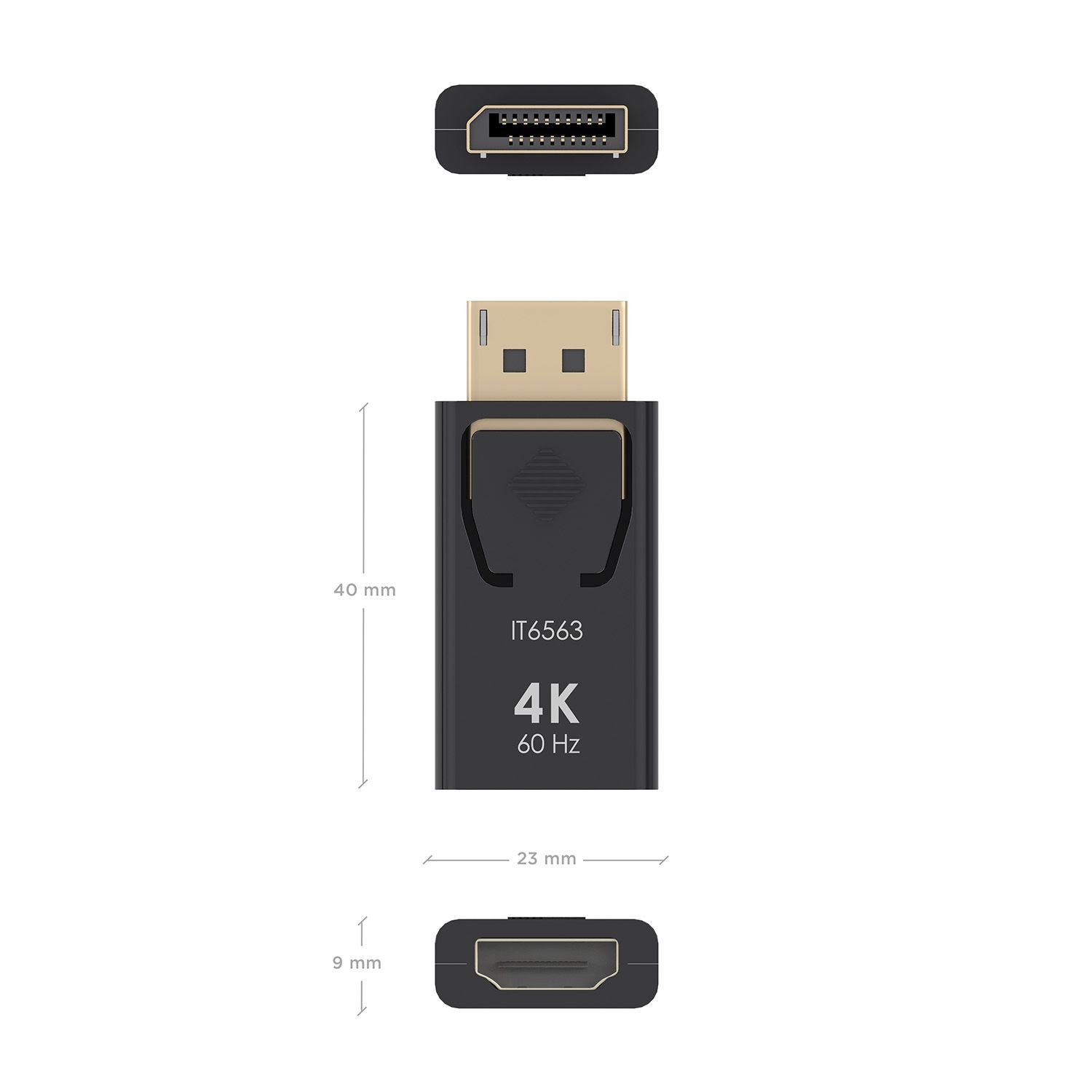 A125-0908 - Conversor AISENS Displayport/M a HDMI 4K@60Hz/H Negro (A125-0908)
